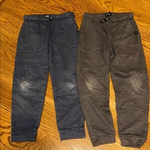 Lee Kids' Blue and Dark Gray Joggers size 7/8 lot of 2 pair